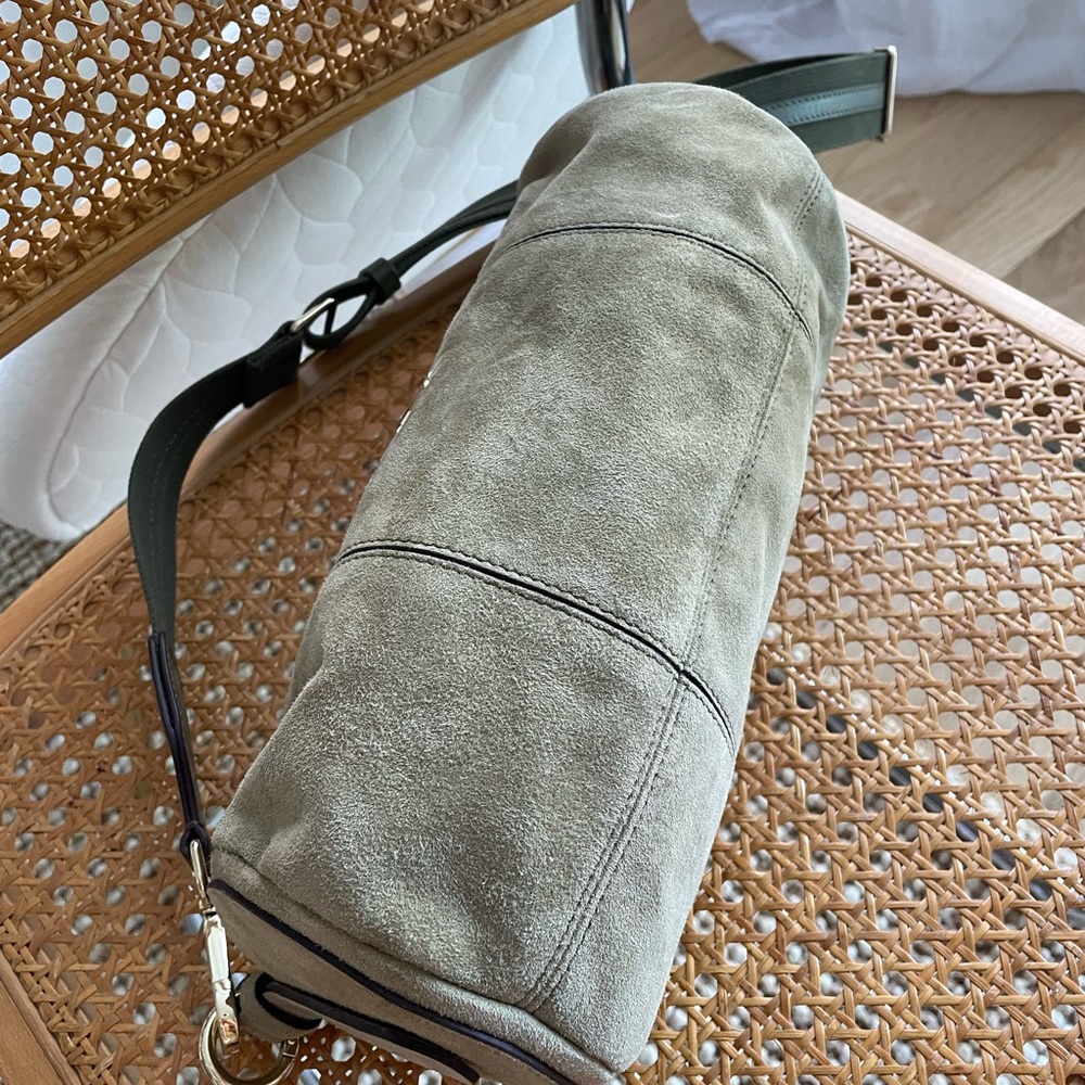 Manu Atelier Suede Khaki Bag - Picture 5 of 7